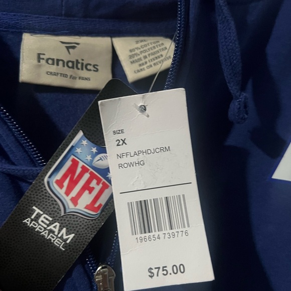 NFL Los Angeles Rams Fanatics Color Block Half-Zip Hoodie - Picture 3 of 5